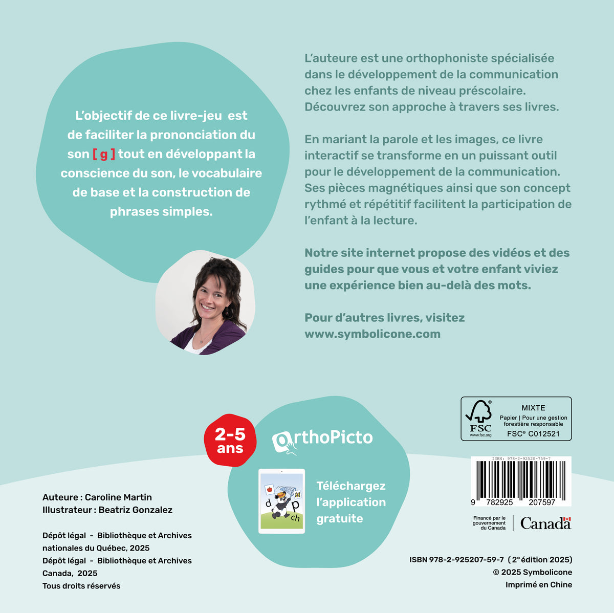 Quatrième de couverture de « Je prononce le son [g] avec le gorille »