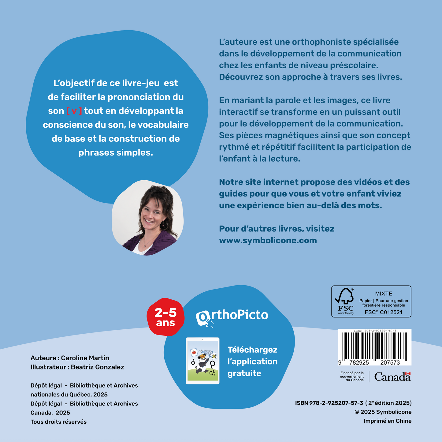 Quatrième de couverture de « Je prononce le son [v] avec la vache »