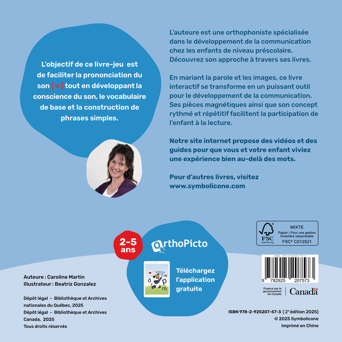 Quatrième de couverture de « Je prononce le son [v] avec la vache »