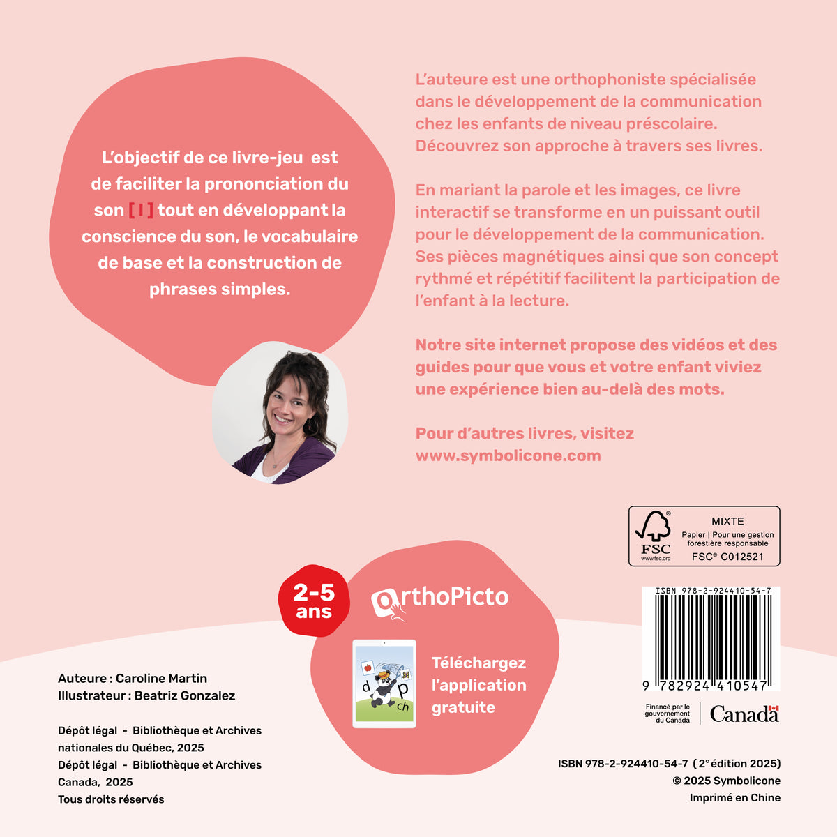 Quatrième de couverture de « Je prononce le son [l] avec le lapin »