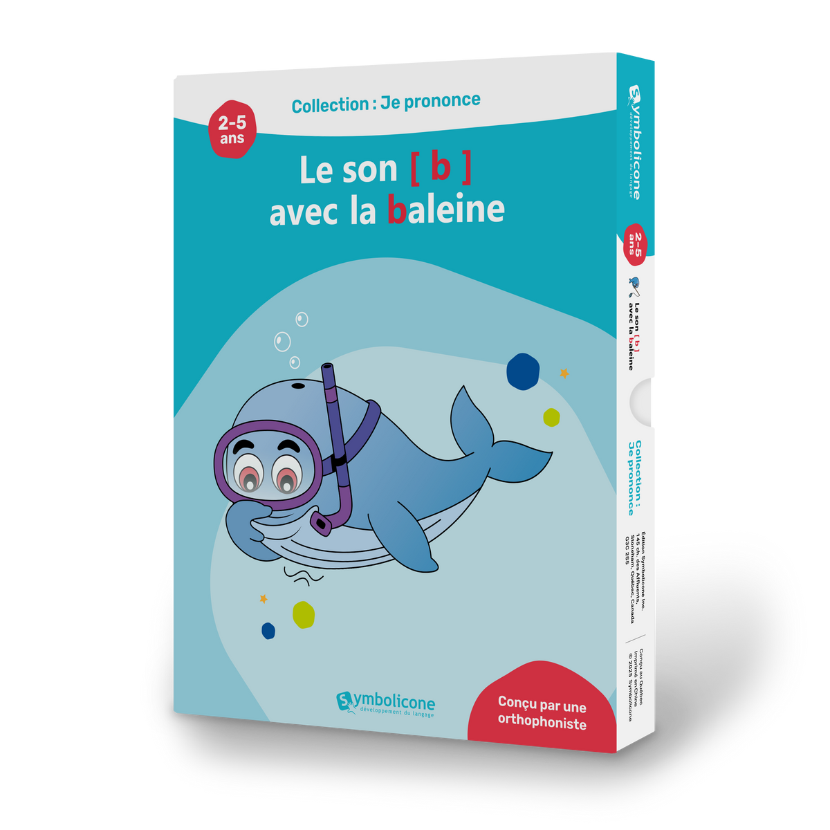 Boîte du livre magnétique « Je prononce le son [b] avec la baleine »