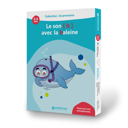 Boîte du livre magnétique « Je prononce le son [b] avec la baleine »