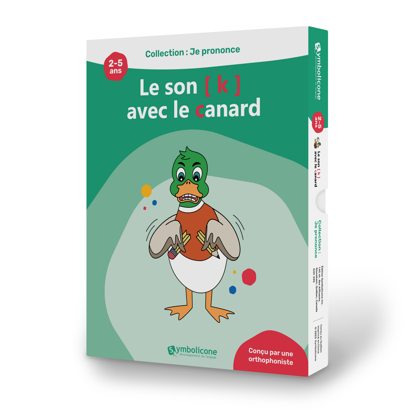 Boîte du livre magnétique « Je prononce le son [k] avec le canard »