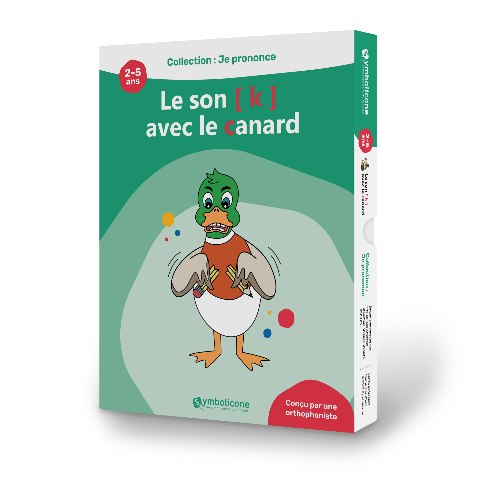 Boîte du livre magnétique « Je prononce le son [k] avec le canard »