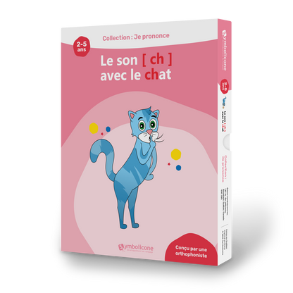 Boîte du livre magnétique « Je prononce le son [ch] avec le chat »