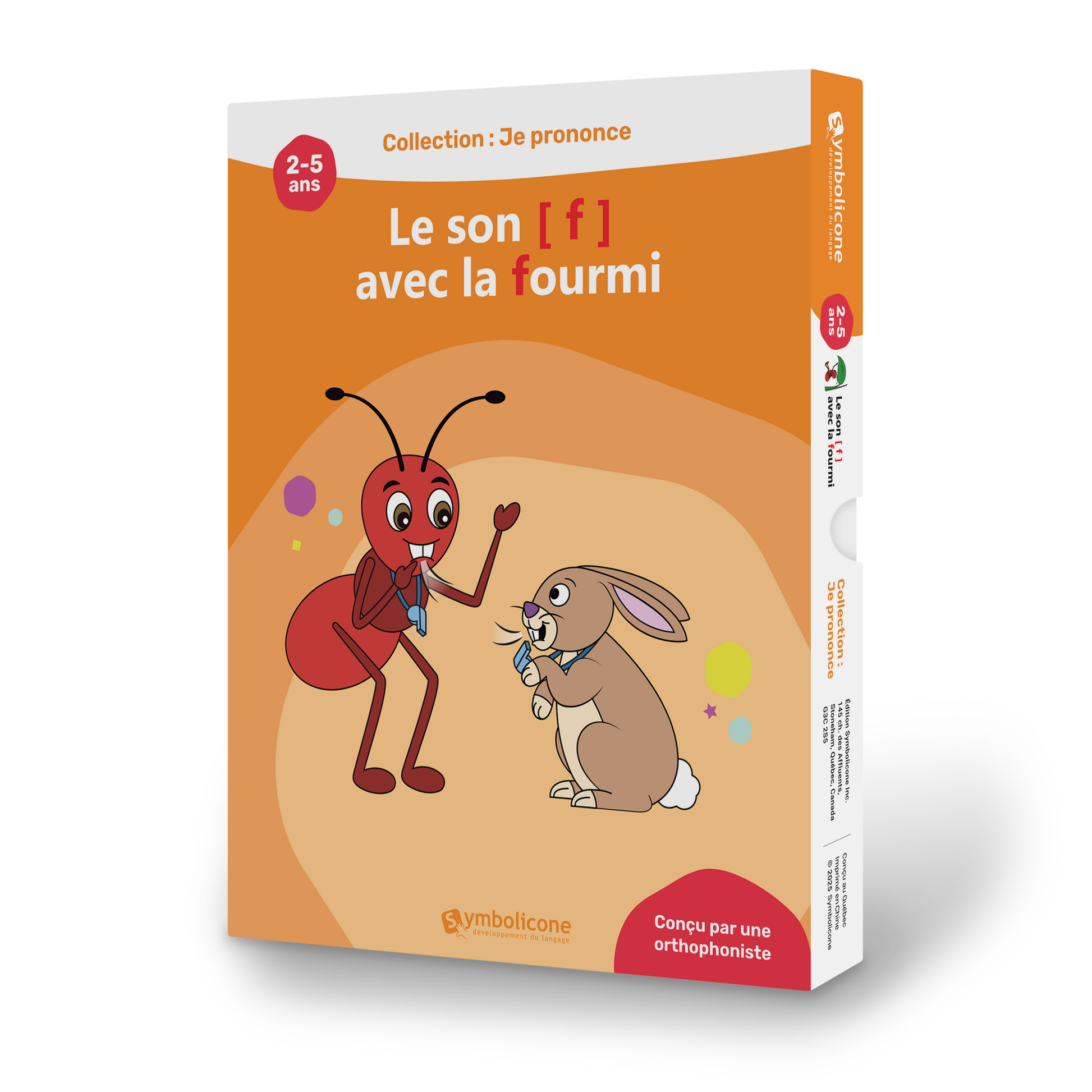 Boîte du livre magnétique « Je prononce le son [f] avec la fourmi »
