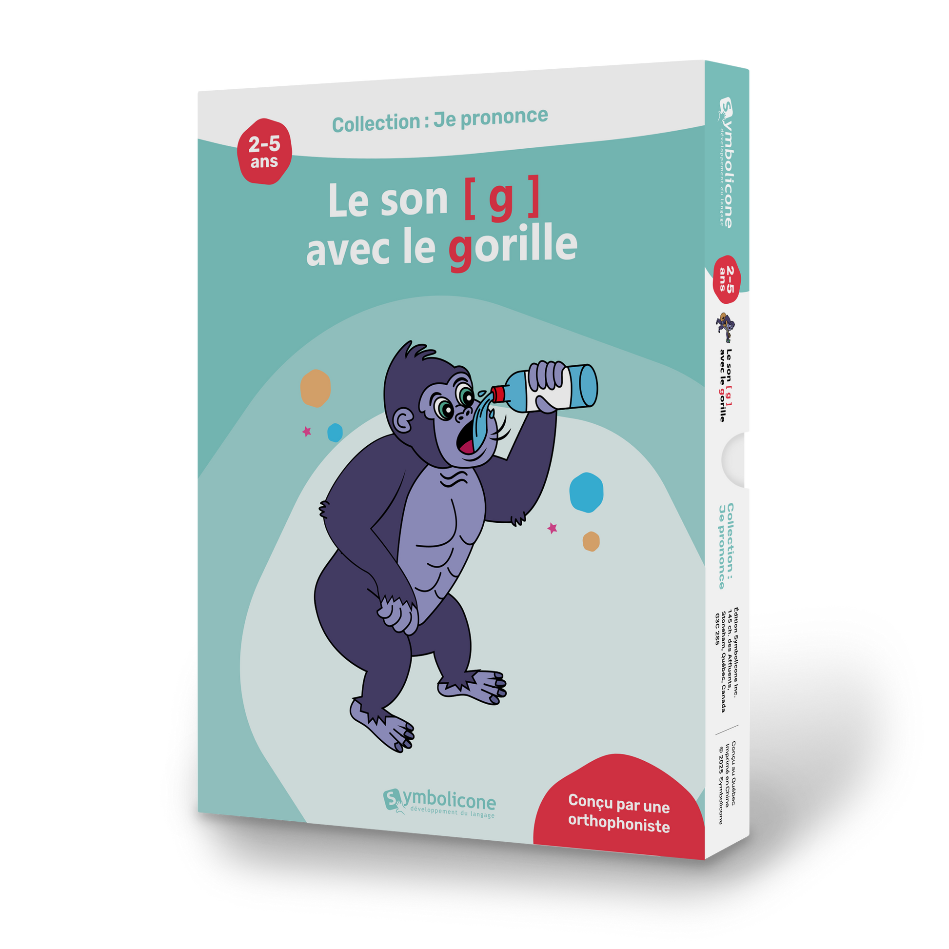 Boîte du livre magnétique « Je prononce le son [g] avec le gorille »
