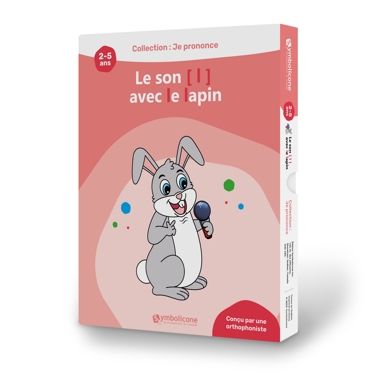 Boîte du livre magnétique « Je prononce le son [l] avec le lapin »