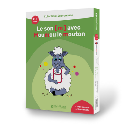 Boîte du livre magnétique « Je prononce le son [m] avec Moumou le mouton »