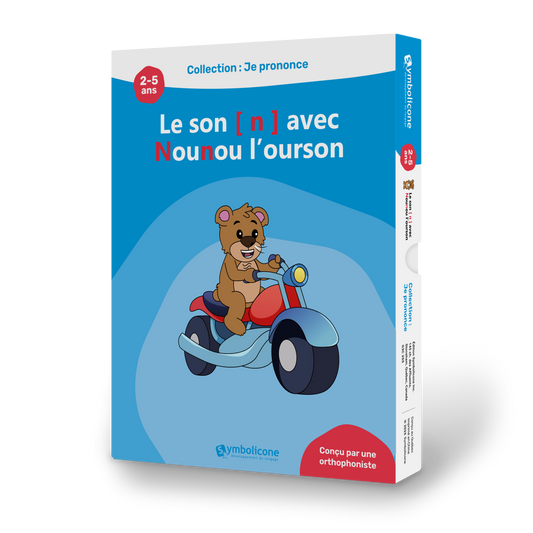 Box of the magnetic book « Je prononce le son [n] avec Nounou l'ourson »