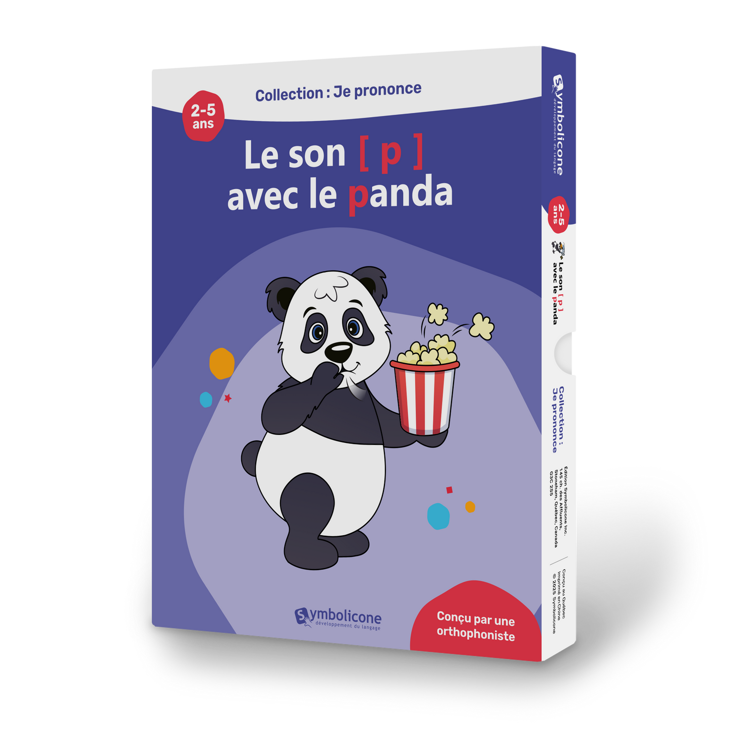 Boîte du livre magnétique « Je prononce le son [p] avec le panda »