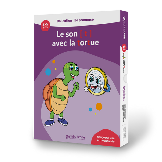 Boîte du livre magnétique « Je prononce le son [t] avec la tortue »