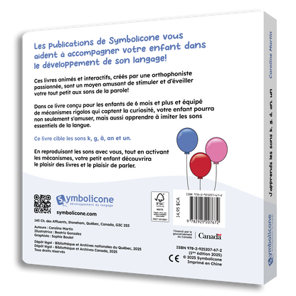 Quatrième de couverture de « J’apprends les sons : les consonnes et les voyelles k, g, â, an, un »