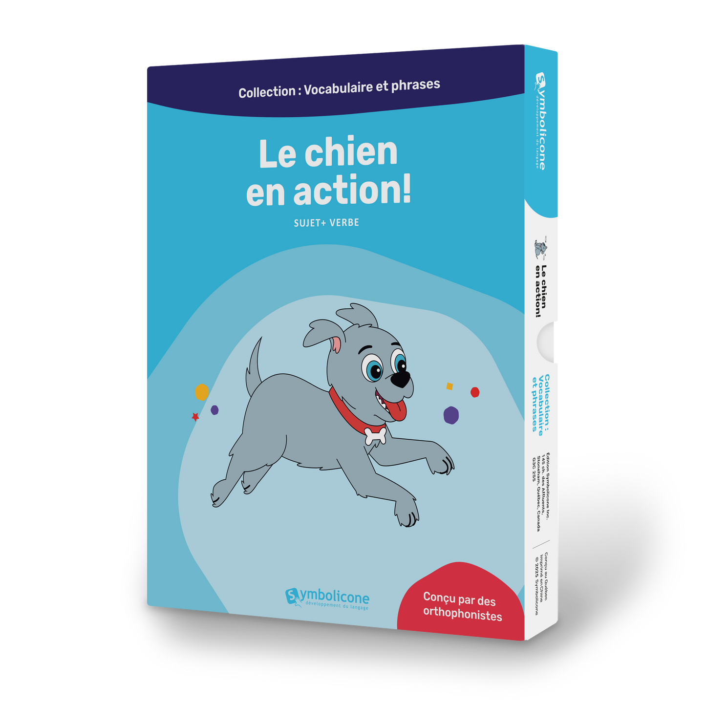 Boîte du livre magnétique « Le chien en action ! »