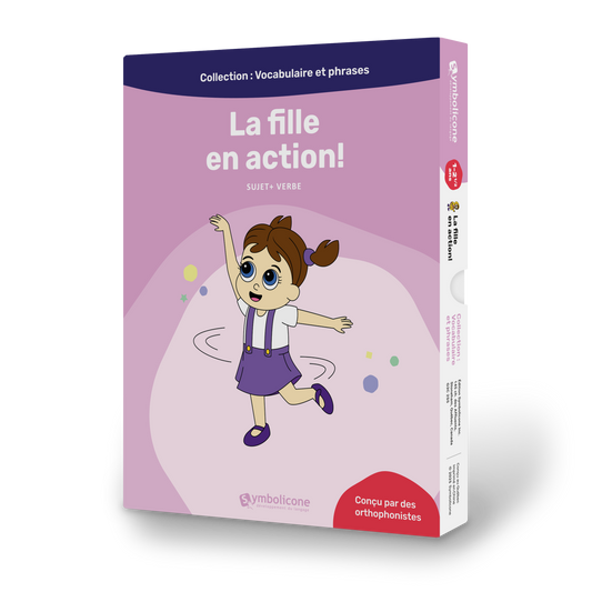 Box of the magnetic book « La fille en action ! »