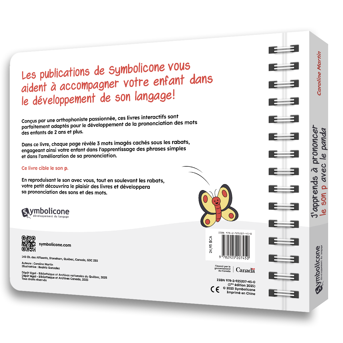 Quatrième de couverture de « J'apprends à prononcer le son p avec le panda »