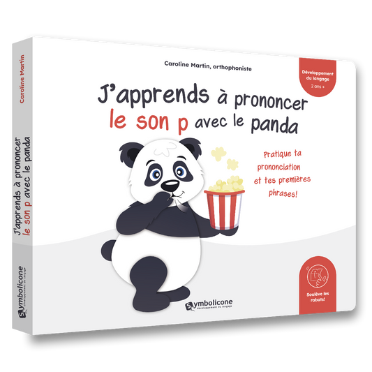 Couverture du livre à rabats « J'apprends à prononcer le son p avec le panda »